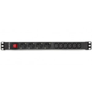 Regleta salicru para rack 19 pulgadas sps pdu 4 tomas schuko 6 tomas iec interruptor