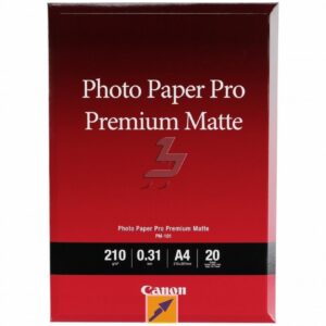 Papel fotografico canon 8657b005 pro premium pm - 101 -  210 x 297 mm -  20 hojas a4