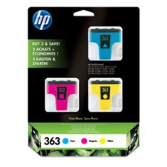 Pack cartucho tinta hp cb333ee n? 363 cian  - magenta - amarillo