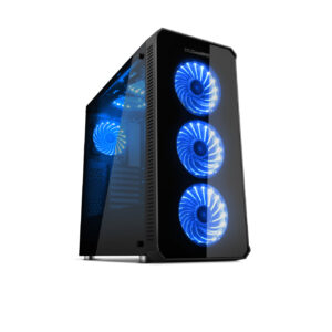 Caja ordenador gaming torre atx nox hummer tgx rainbow  - cristal templado