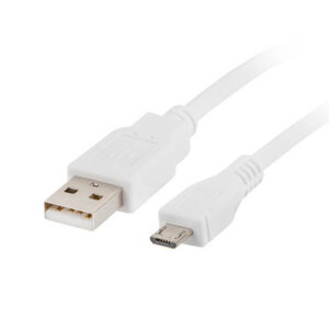 Cable usb lanberg 2.0 macho -  micro usb macho 1.8m blanco