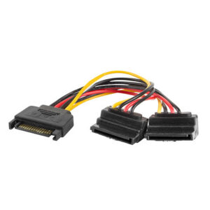 Cable alimentacion lanberg sata macho - 2x sata hembra 15cm
