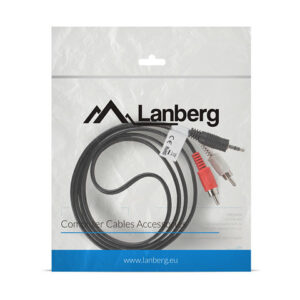 Cable estereo lanberg mini jack 3.5mm -  2x rca macho 1.5m