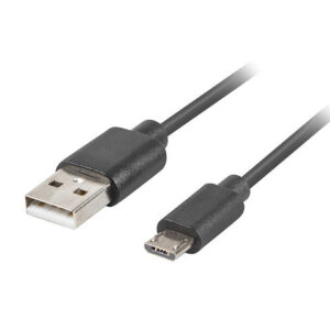 Cable usb lanberg 2.0 macho -  micro usb macho quick charge 3.0 1.8m negro