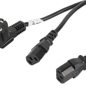 Cable de alimentacion lanberg schuko cee 7 - 7 a 2x iec320 c13 2m