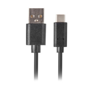 Cable usb lanberg 2.0 macho -  usb tipo c macho quick charge 3.0 0.5m negro