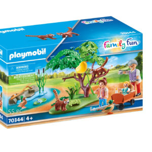Playmobil diversion en familia recinto exterior de pandas rojos
