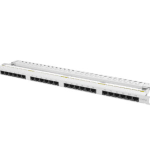 Patch panel lanberg cat.6 utp 24 puertos 0.5u rack 19 gris