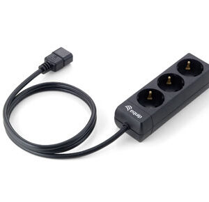 Regleta equip 3 tomas especial sais conector iec macho 1.1m