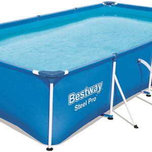 Bestway 56424 -  piscina desmontable tubular infantil family splash frame pool 400x211x81 cm depuradora de cartucho de 1.249 litros - hora