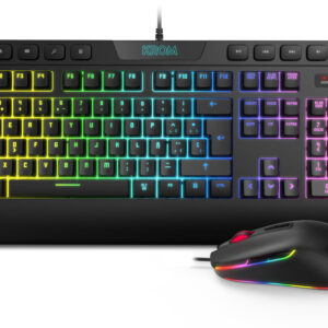 Pack krom rgb teclado membrana y raton kalyos
