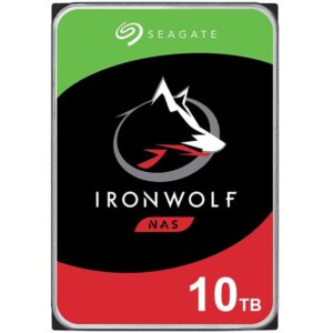Disco duro interno hdd seagate ironwolf nas st10000vn0008 10tb 3.5 pulgadas 7200rpm -  256mb -  sata3