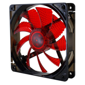 Ventilador caja nox cool fan led 120mm negro led rojo