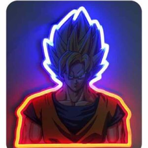 Mural lampara neon teknofun madcow entertainment dragon ball z goku saiyan 30 cm