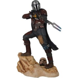 Figura diamond collection star wars the mandalorian el mandaloriano resina 1 - 7 escala premier collection limitada 3000 unidades