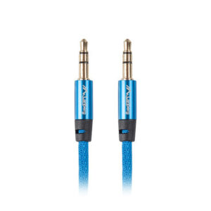 Cable minijack lanberg 3.5mm m - m 3 pin 2m premium azul