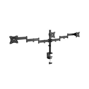 Soporte tv - monitor tooq sobremesa giratorio incluye 3 brazos carga maxima 8kg - brazo db1327tn - b - vesa 75 y 100 - inc y giro - 45? - negro