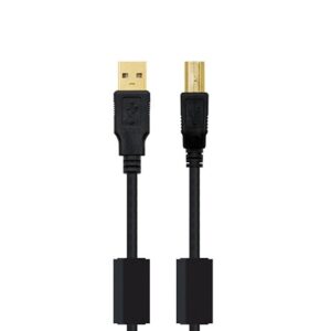 Cable ferrita usb(a) 2.0 a usb(b) 2.0 nanocable 5m negro macho - macho