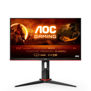 Monitor led 23.6 pulgadas aoc c24g2ae fhd 165hz 1ms 2x hdmi 2x dp curvo