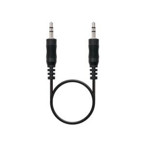 Cable audio jack - 3.5m a jack - 3.5m nanocable 0.3m -  macho - macho -  negro