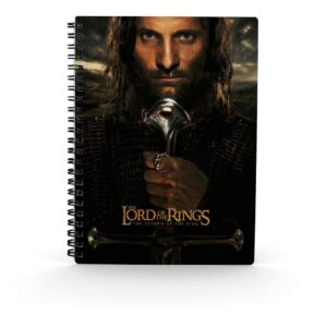 Libreta efecto 3d sd toys el se?or de los anillos aragorn