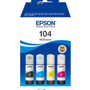 Multipack botellas epson ecotank 104 negro cian magenta amarillo