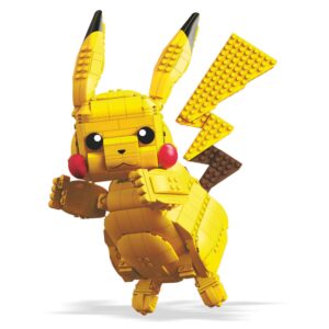 Figura mattel mega construx build pokemon jumbo pikachu 825 pcs