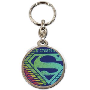 Llavero redondo metal sd toys logo multicolor superman universo dc