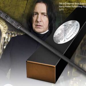 Replica the noble collection harry potter severus snape varita con caja y placa de identificacion