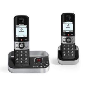 Telefono fijo inalambrico alcatel dec f890 voice duo negro