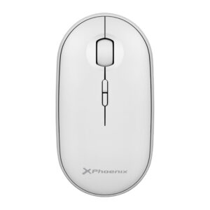 Phoenix rebble rat?n inalambrico bluetooth y 2.4 ghz hasta 3 dispositivos con receptor usb clic silencioso para port?til notebook pc chomebook mac color blanco