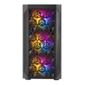Caja ordenador mars gaming mcmesh negro micro atx 1 x usb 3.0 2 x usb 2.0 3 x 120mm rgb