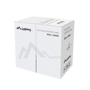 Bobina cat.5e lanberg utp 305m rj45 solid cobre fluke tested awg24 gris
