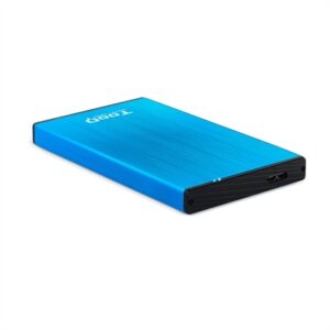 Caja externa tooq tqe - 2527bl para hdd 2.5 pulgadas 9.5mm sata 3 usb 3.0 - 3.1 azul