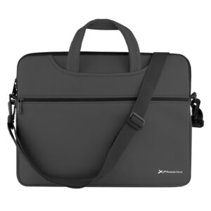 Funda maletin neopreno phoenix para port?til o tablet hasta 14 pulgadas interior terciopelo negro