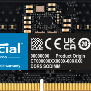 Memoria ram ddr5 8gb crucial  - sodimm - 4800 mhz - pc5 38400 cl40
