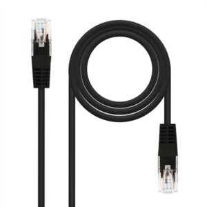 Latiguillo cable red utp cat.6 rj45 nanocable 0.5m negro