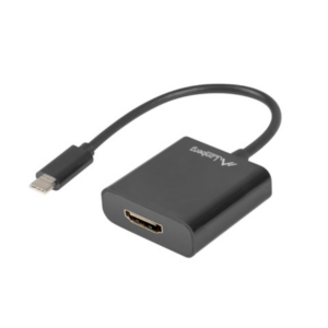 Adaptador usb lanberg usb tipo c macho 3.1 a hdmi hembra 15cm displayport alt mode negro