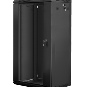 Armario lanberg mural rack 19 pulgadas 22u - 600x450 flat pack v2 negro