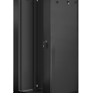 Armario lanberg mural rack 19 pulgadas 27u - 600x600 flat pack v2 negro