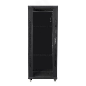Armario rack lanberg de suelo 32u - 600x600x1603 19 pulgadas flat pack negro