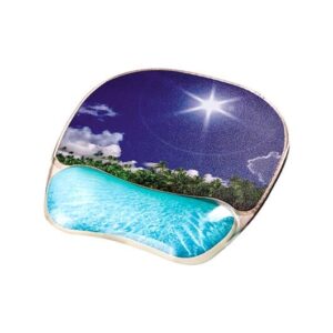 Alfombrilla reposamu?ecas fellowes gel playa 150mmx220mmx230mm - gel translucido - base antideslizante