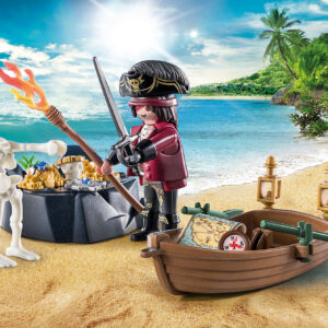 Playmobil starter pack pirata con bote de remos