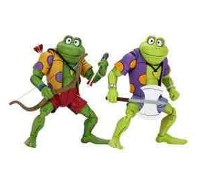 Pack 2 figuras neca ranas genghis & rasputin  scale action figure tmnt cartoon re - run