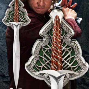 Replica espada de acero the noble collection el hobbit bilbo baggin dardo tama?o real 55 cm