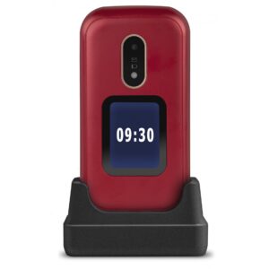 Telefono movil doro 6060 red - white - 2.8 pulgadas -  blanco y rojo