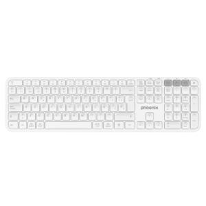 Teclado inal?mbrico multidispositivo phoenix k300 blueooth dual y 2.4ghz blanco