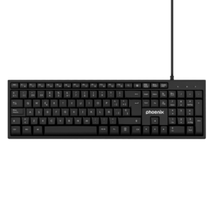 Phoenix k100 teclado multimedia usb negro qwerty oficina