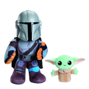 Peluche mattel star wars clan de dos mandalorian y grogu