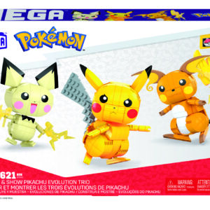 Figura mattel mega construx pokemon 3 pokemon pichu - pikachu y raichu